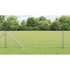 vidaXL Zaunpfosten Silber 100 x 0,4 m (25 x 25 mm Netz) Stahl