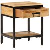 vidaXL Nachttisch Braun 40 x 35 x 50 cm Massives Mango Holz und Metall