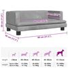 vidaXL Hundebett Hellgrau 80x45x30 cm Samt