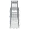 vidaXL Gabionen mit Hochbogen 5 Stk. 400x30x60/80 cm Verzinktes Eisen