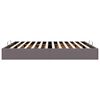 vidaXL Ottoman-Bett ohne Matratze Grau 200x200 cm Kunstleder