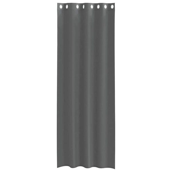 vidaXL Voile Vorh&auml;nge mit &Ouml;sen 2 Stk. Dunkelgrau 140x300 cm