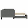 vidaXL Tagesbett Ausziehbar Dunkelgrau 90x190 cm Stoff