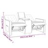vidaXL Relaxsofa 2-Sitzer mit Getr&auml;nkehalter Braun Stoff