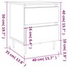 vidaXL Nachttische 2 Stk. Wei&szlig; 40x35x50 cm Holzwerkstoff