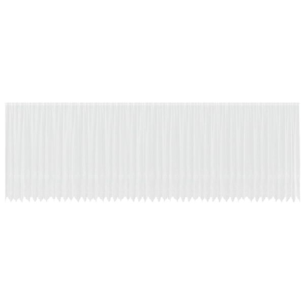 vidaXL Spitzenvorhang mit Vorh&auml;ngen Wei&szlig; 245 x 1200 cm Polyester