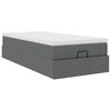 vidaXL Ottoman-Bett mit Matratze Dunkelgrau 80x200 cm Stoff