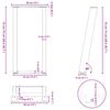 vidaXL Konsolentischbeine U-Form 2 Stk. Wei&szlig; 38x(72-73) cm Stahl