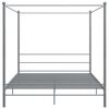 vidaXL Himmelbett Grau Metall 180x200 cm