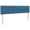 vidaXL Ottoman-Bett mit Matratzen Dunkelblau 200x200 cm Samt