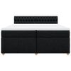 vidaXL Boxspringbett mit Matratze Schwarz 200x200 cm Stoff