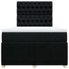 vidaXL Boxspringbett mit Matratze Schwarz 120x200 cm Stoff