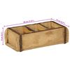 vidaXL Tablett 4 pcs Braun 30 x 14 x 9 cm Massives upgecyceltes Holz
