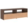 vidaXL TV-Schrank mit LED-Leuchten Braun Eichen-Optik 120x35x40 cm
