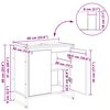 vidaXL Badezimmerschrank mit T&uuml;r Schwarz Eichen-Optik 60 x 30 x 60 cm