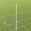 vidaXL Zaun mit Pfosten Silber 1 x 50 m Stahl