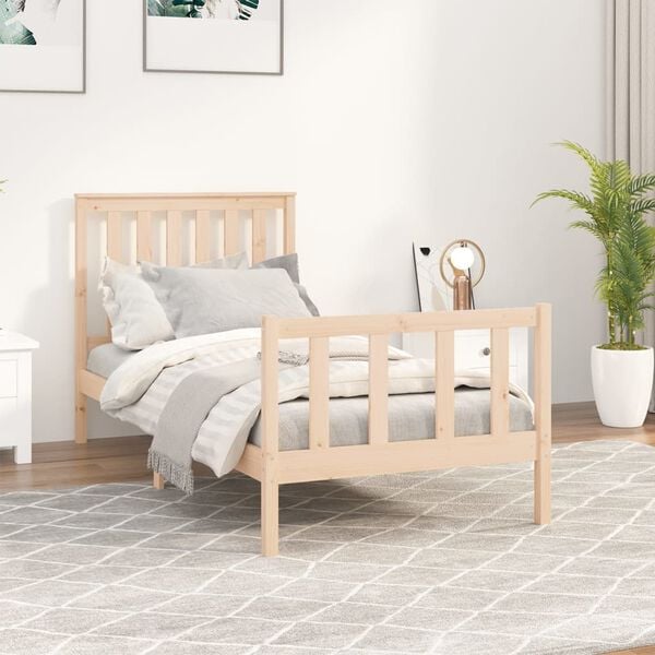 vidaXL Massivholzbett ohne Matratze 100x200 cm Kiefernholz