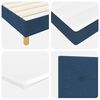 vidaXL LED Boxspringbett mit Matratze mit LED Blau 120 x 200 cm Stoff