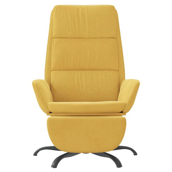 vidaXL Relaxsessel mit Fu&szlig;st&uuml;tze Senfgelb Samt