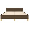 vidaXL Bettgestell ohne Matratze Dunkelbraun 120x190 cm Stoff