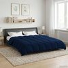 vidaXL Ganzjahresbettdecke Dunkelblau 240 x 260 cm Mikrofaser