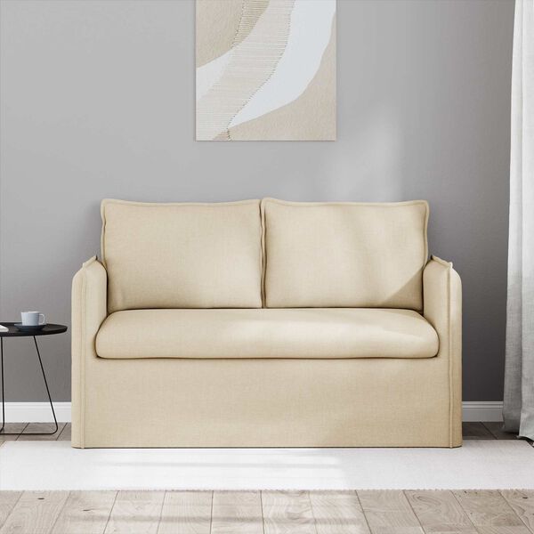 vidaXL Sofa Creme Gesamtabmessungen: 136 x 82 x 85 cm (B x T x H) Samt