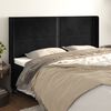 vidaXL Kopfteil mit Ohren Schwarz 163x16x118/128 cm Samt