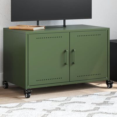 vidaXL TV-Schrank Olivgrün 68x39x43,5 cm Stahl