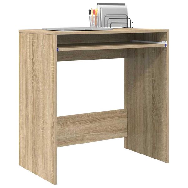 vidaXL Tisch mit Regal Sonoma Eiche 77,5 x 43 x 79 cm Holzwerkstoff