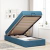 vidaXL Bettgestell mit Matratze mit Matratze 2 pcs Blau Samt