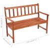 vidaXL Gartenbank mit Auflage 120 cm Massivholz Akazie