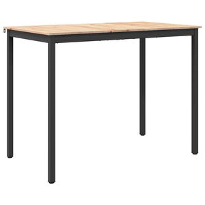 vidaXL Bartisch Natur 140 x 80 x 105 cm Massives Kiefernholz