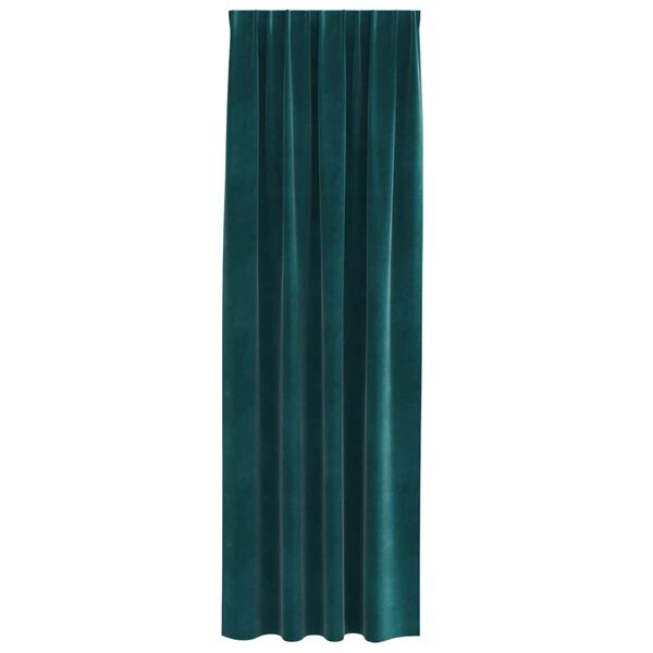 vidaXL Verdunkelungsvorh&auml;nge 2 pcs Dunkelgr&uuml;n 140 x 260 cm Samt