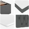 vidaXL Ottoman-Bett mit Matratze Dunkelgrau 90x190 cm Stoff