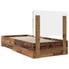 vidaXL Bettrahmen mit Kopfteil Altholz 90 x 190 cm Holzwerkstoff