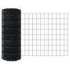 vidaXL Zaun mit Pfosten Grau 0,8 x 10 m Stahl und PVC