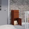vidaXL Paketdrop-Box mit T&uuml;r Rostig 41 x 38 x 103 cm Wetterfeststahl