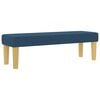 vidaXL Boxspringbett mit Matratze mit Kopfteil Blau 160 x 200 cm Stoff