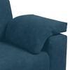 vidaXL 3-tlg. Sofagarnitur mit Kissen Blau Samt