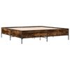 vidaXL Bettgestell R&auml;uchereiche 200x200 cm Holzwerkstoff und Metall