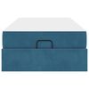 vidaXL Bettgestell mit Matratze mit Matratze 2 pcs Blau Samt