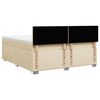 vidaXL Boxspringbett mit Matratze Creme 200x200 cm Stoff