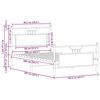 vidaXL Bettgestell ohne Matratze Braun Eiche 100x200 cm Holzwerkstoff