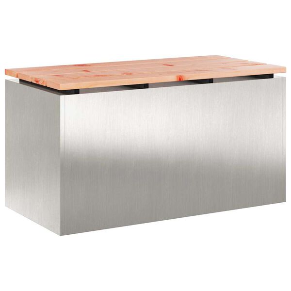 vidaXL Gartenbank Edelstahl 80 x 40 x 43 cm