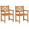 vidaXL Gartenstuhl 2 pcs 56 x 56 x 90 cm Massivholz Akazie