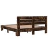 vidaXL Bettgestell R&auml;uchereiche 150x200 cm Holzwerkstoff und Metall