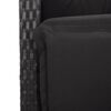 vidaXL 7-tlg. Garten-Essgruppe mit Kissen Schwarz Poly Rattan