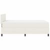 vidaXL Boxspringbett Creme und Wei&szlig; 203 x 120 x 88 cm Cordstoff