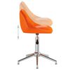 vidaXL Esszimmerstuhl Drehbar Orange Kunstleder