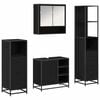 vidaXL Badezimmerm&ouml;bel-Set 4 stk. Schwarz Eichen-Optik 65 x 33 x 60 cm